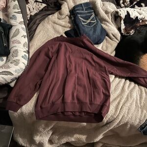 American Eagle Outfitters Red Crew Neck Sweater